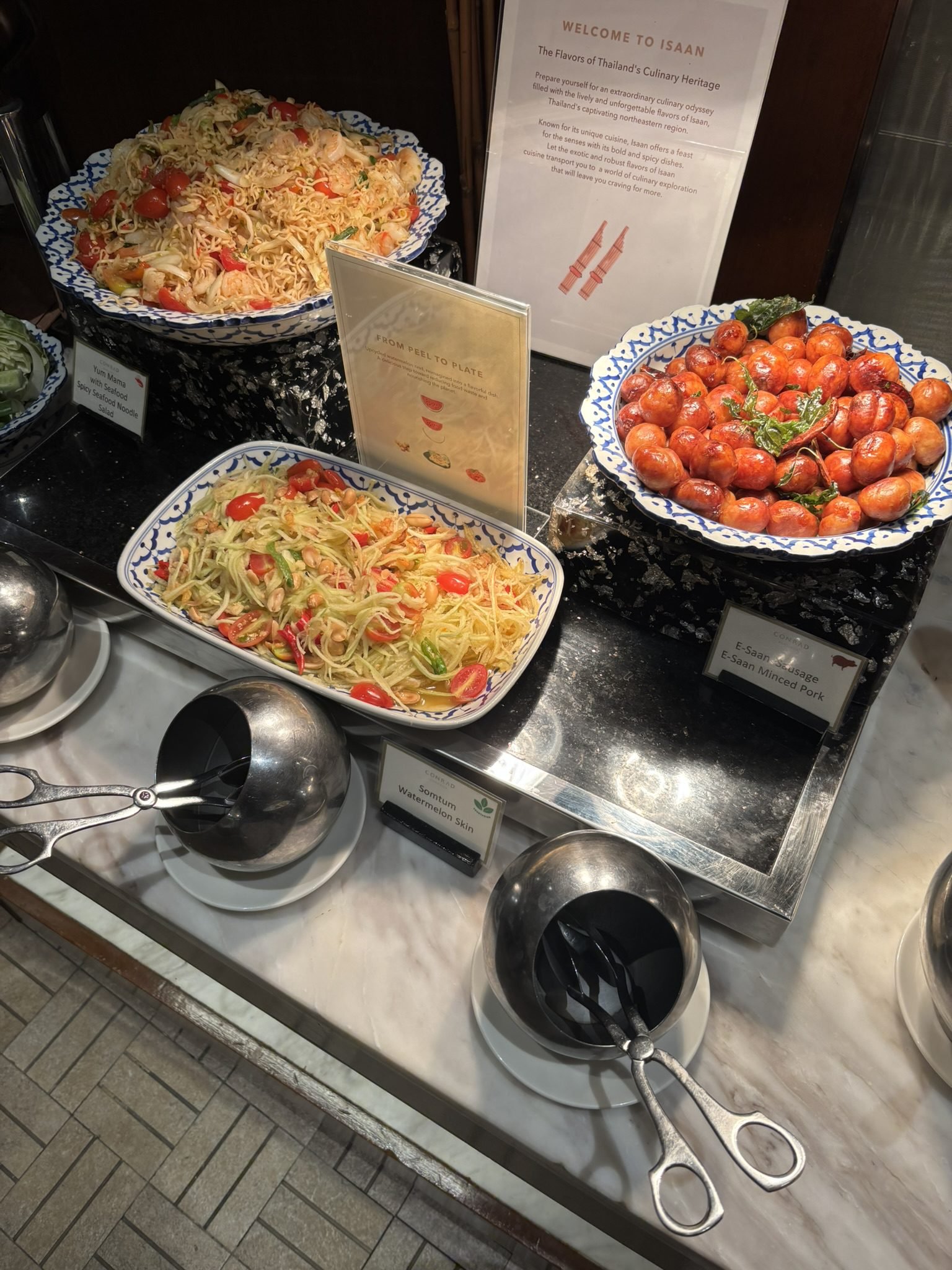 Conrad Bangkok breakfast selection