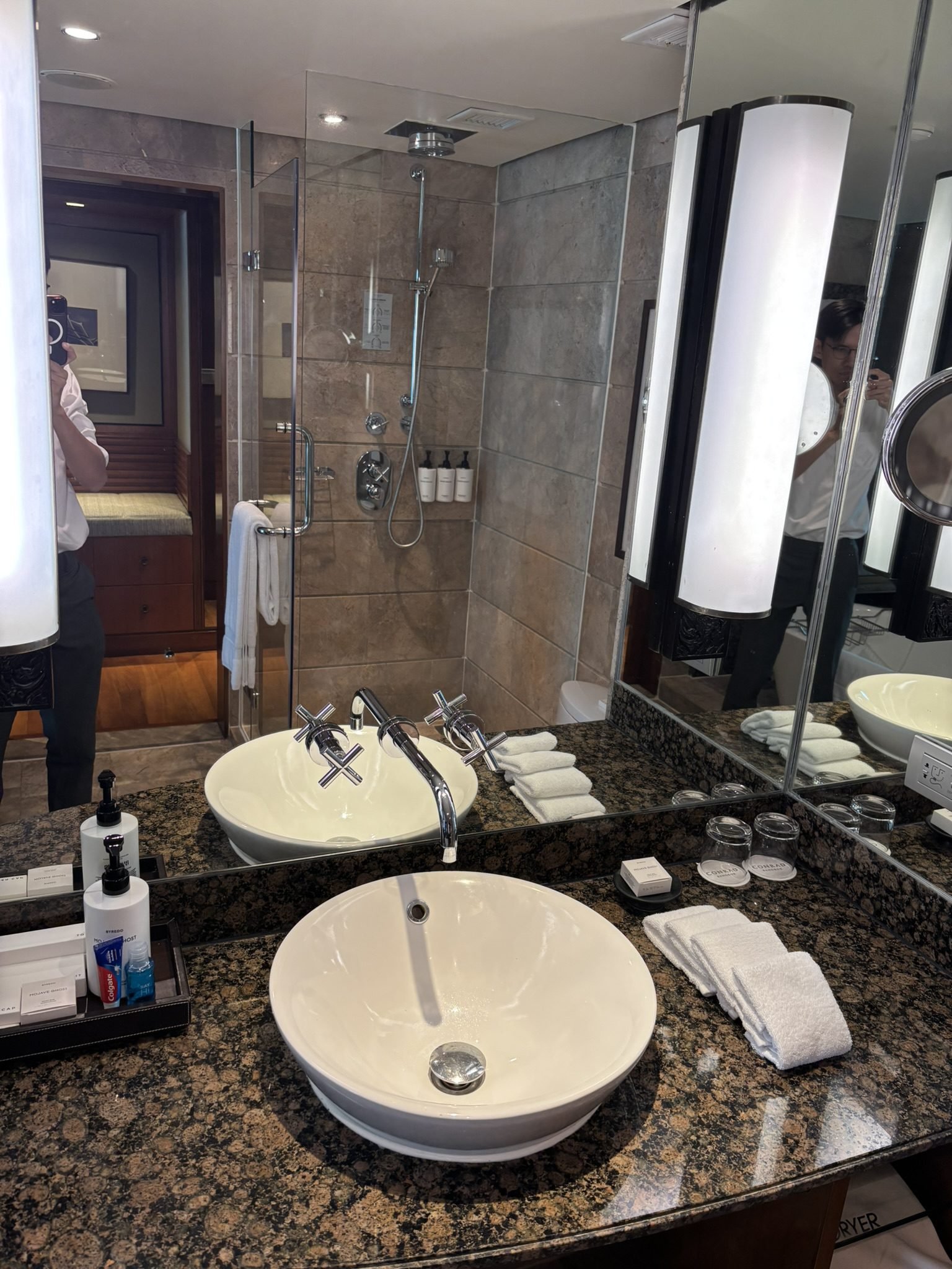 Conrad Bangkok bathroom sink and vanity