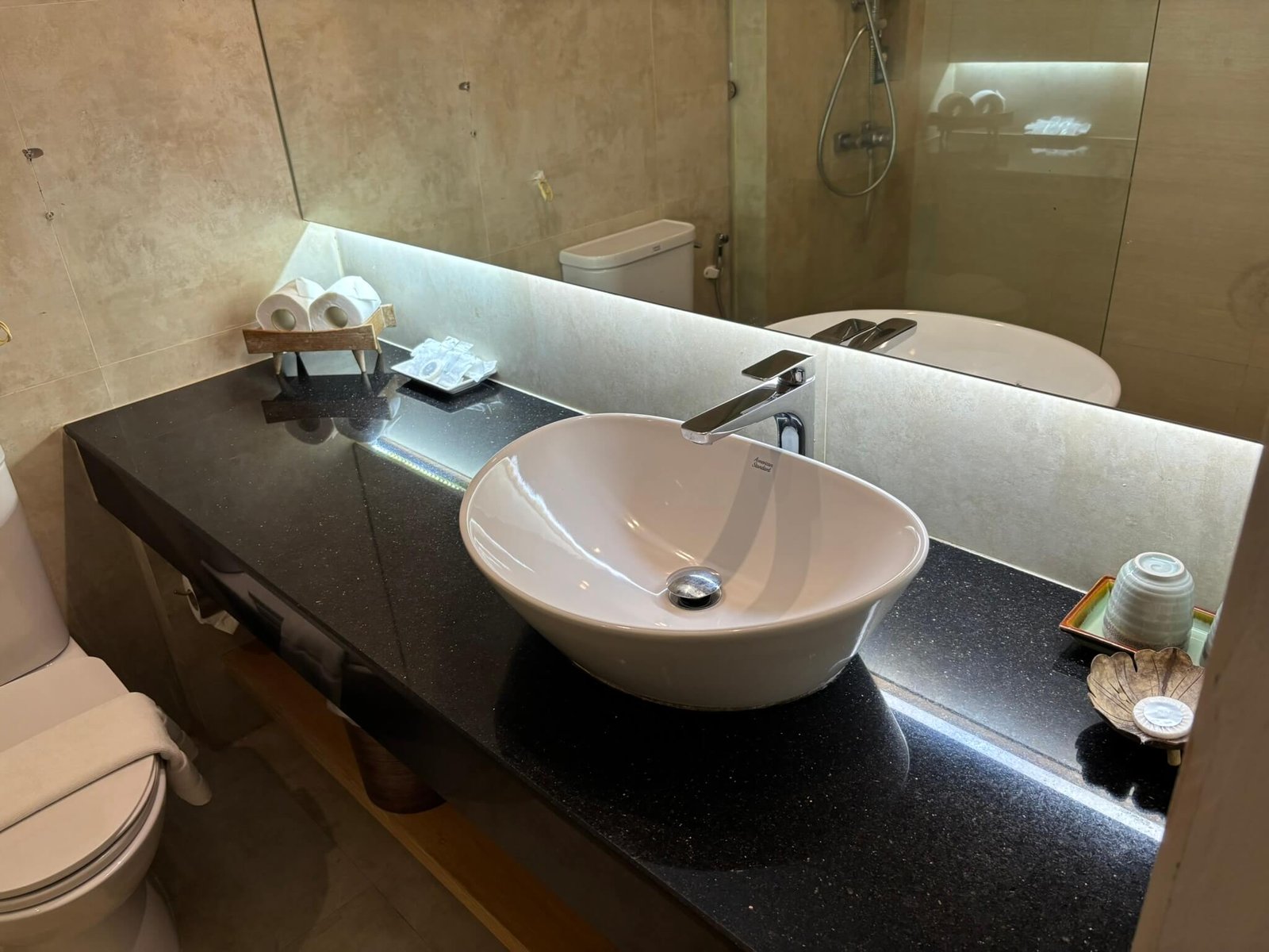 Clean bathroom in C Villa at Coral Cliff Beach Resort