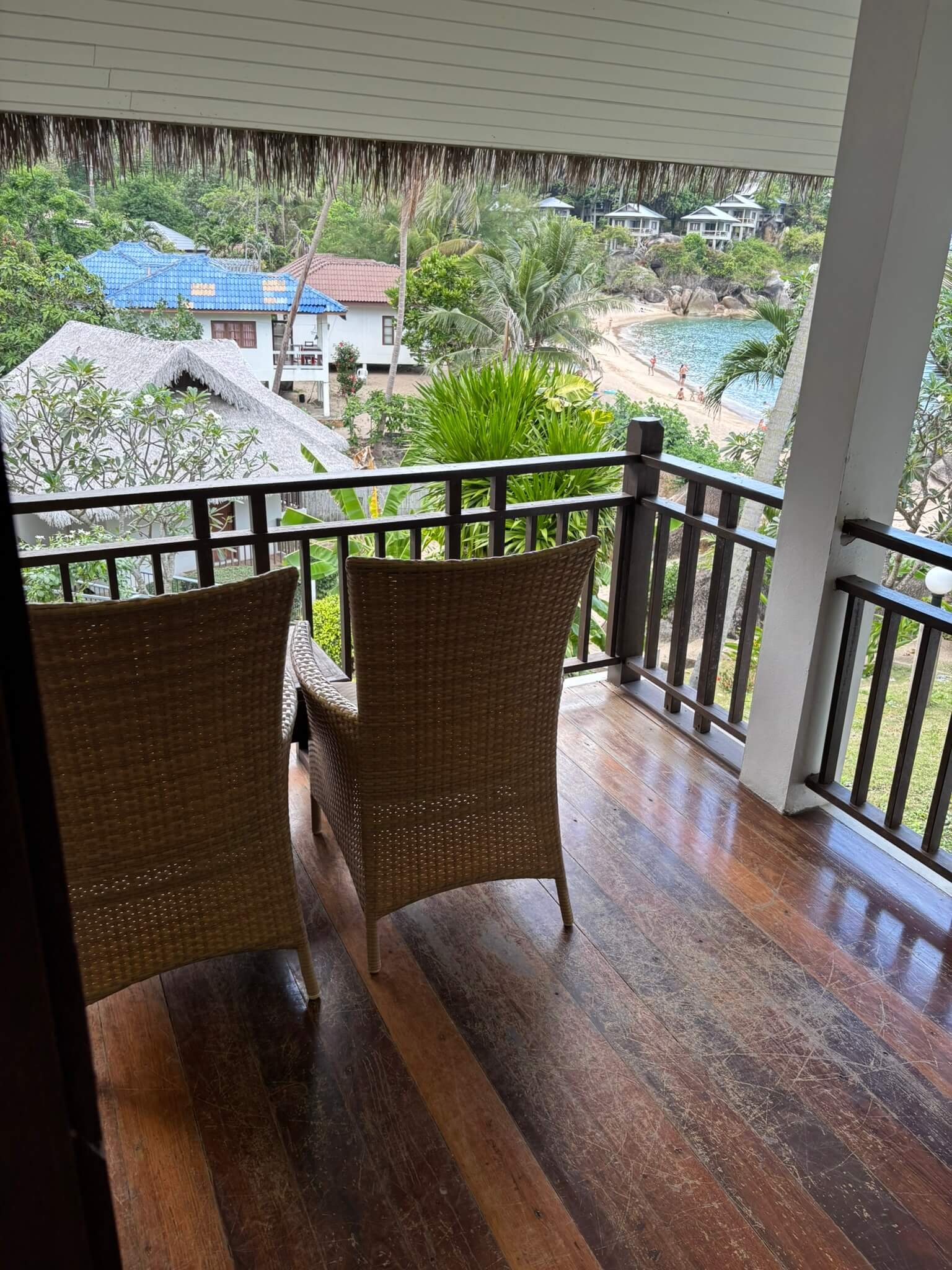 Balcony seating at Coral Cliff Beach Resort Koh Samui