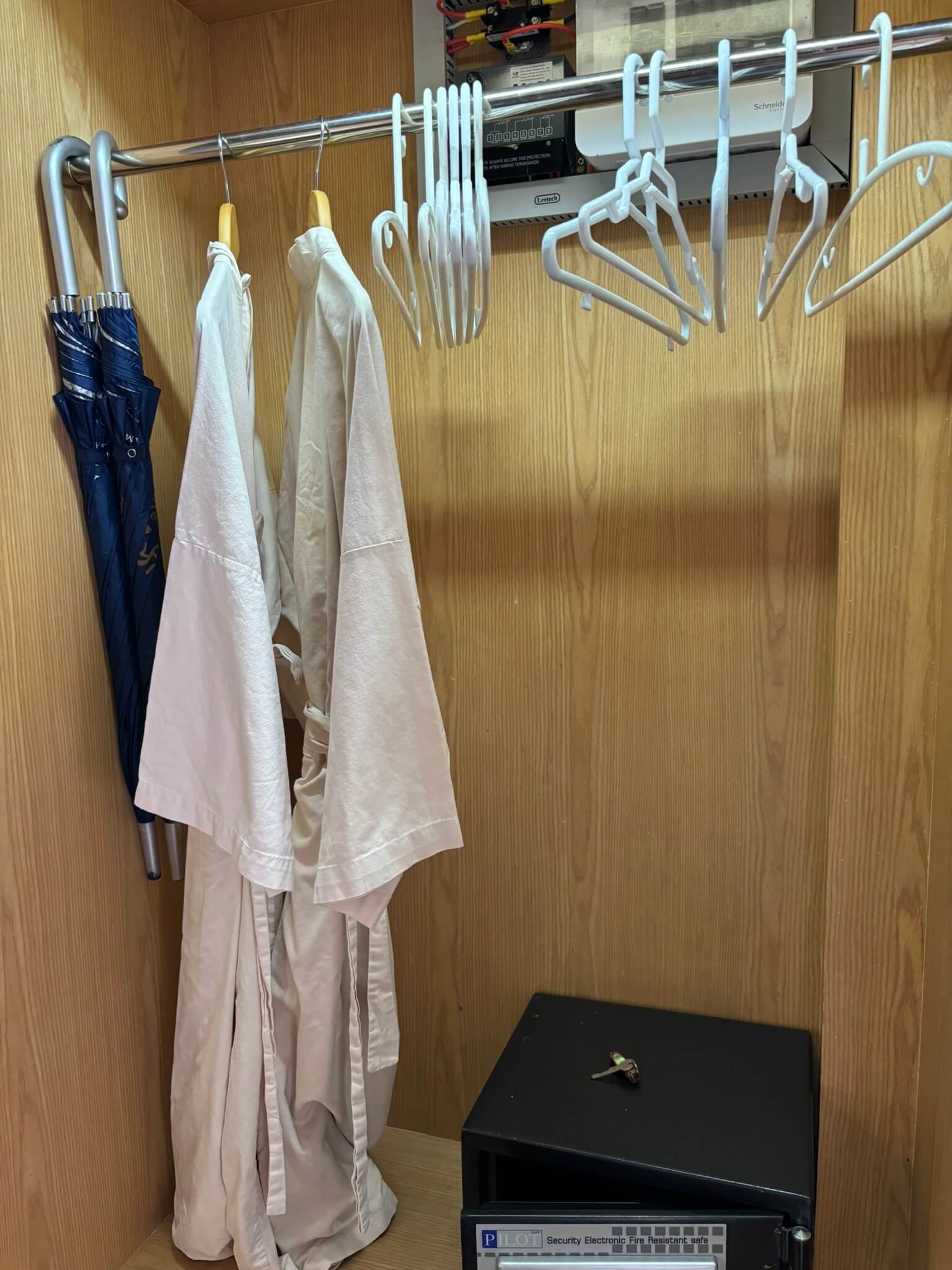 Wardrobe and storage in C Villa at Coral Cliff Resort