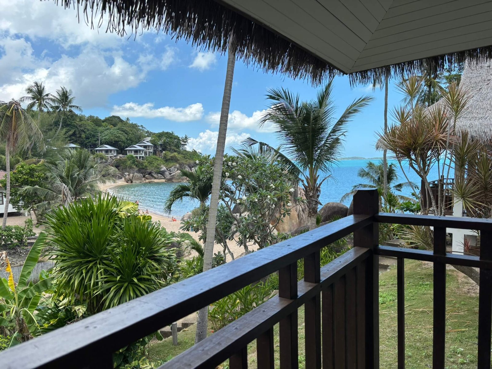 Partial sea view from C Villa balcony at Coral Cliff Resort