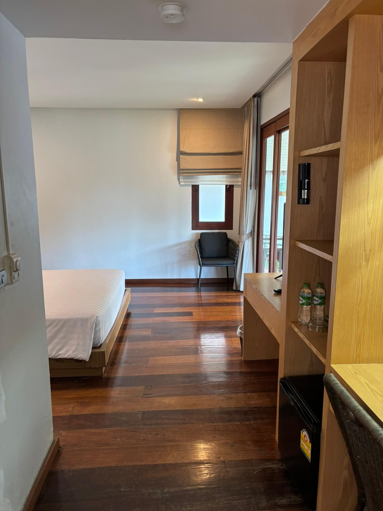 C Villa interior with wooden finishes at Coral Cliff Resort