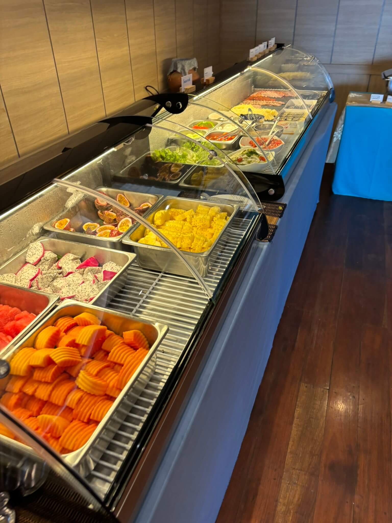 Fresh fruit selection at Coral Cliff breakfast buffet