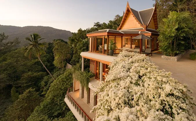 Amanpuri luxury resort Phuket Thailand traditional Thai villa with jungle gardens