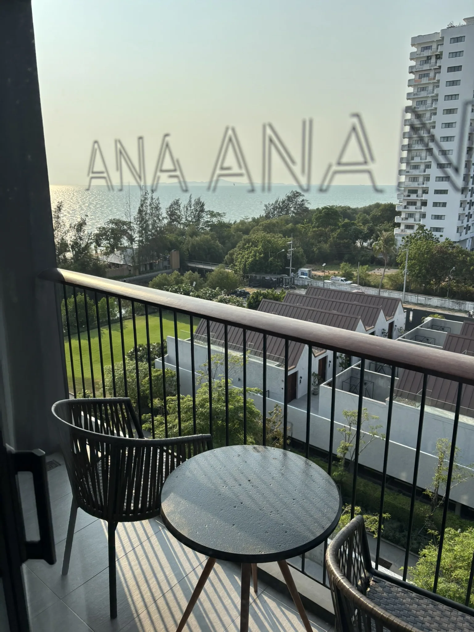 Balcony with sea view at Ana Anan Pattaya