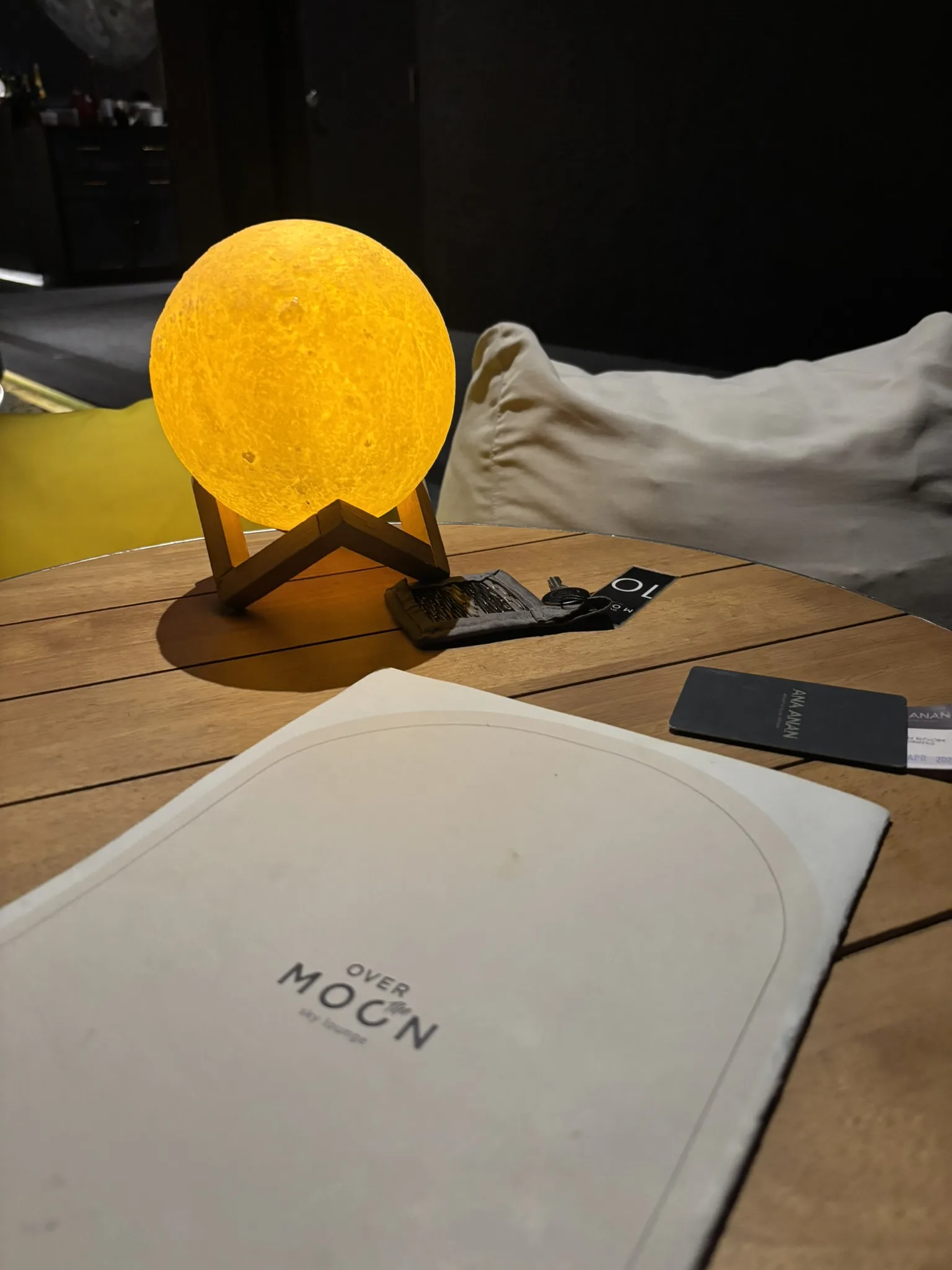 Over The Moon bar table with moon lamp at Ana Anan Pattaya