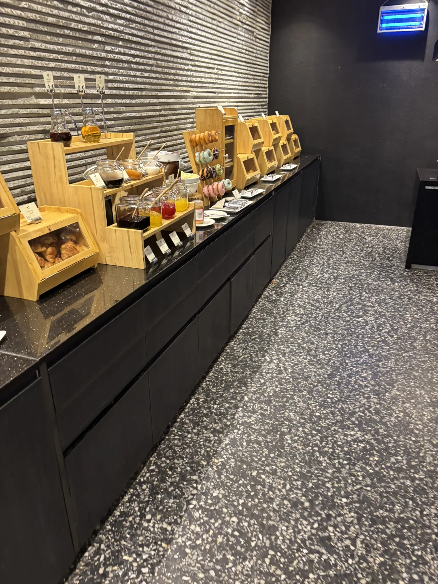 Breakfast buffet condiment station at Ana Anan Pattaya