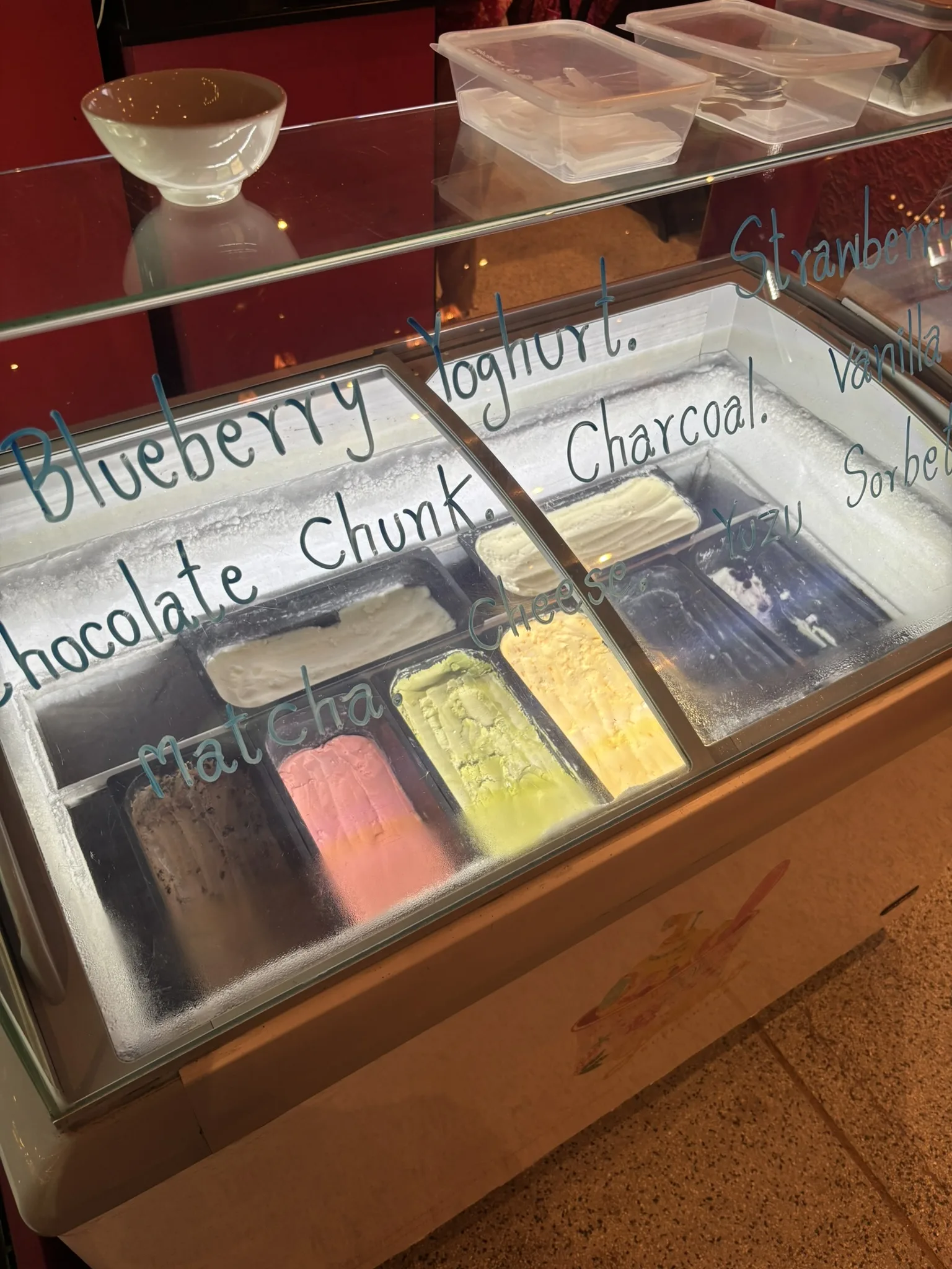 Ice cream flavours at Ana Anan Pattaya