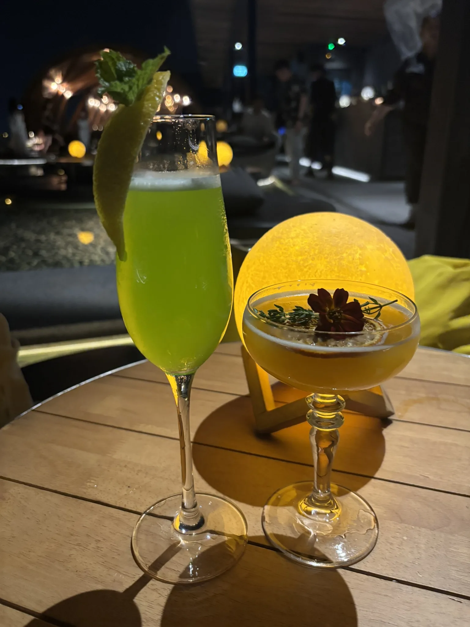 Cocktails at Over The Moon rooftop bar Ana Anan Pattaya