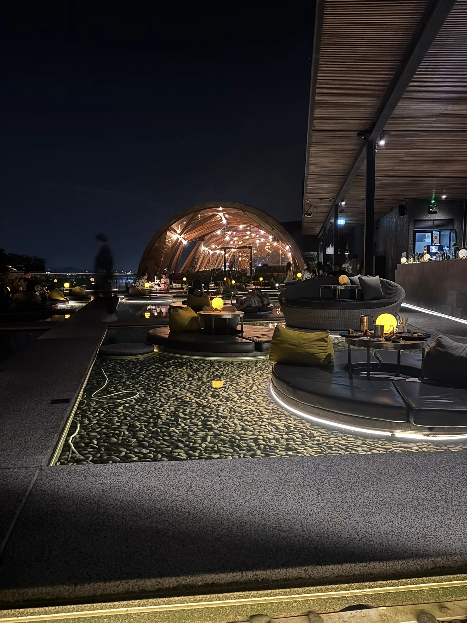 Over The Moon rooftop bar seating at Ana Anan Pattaya
