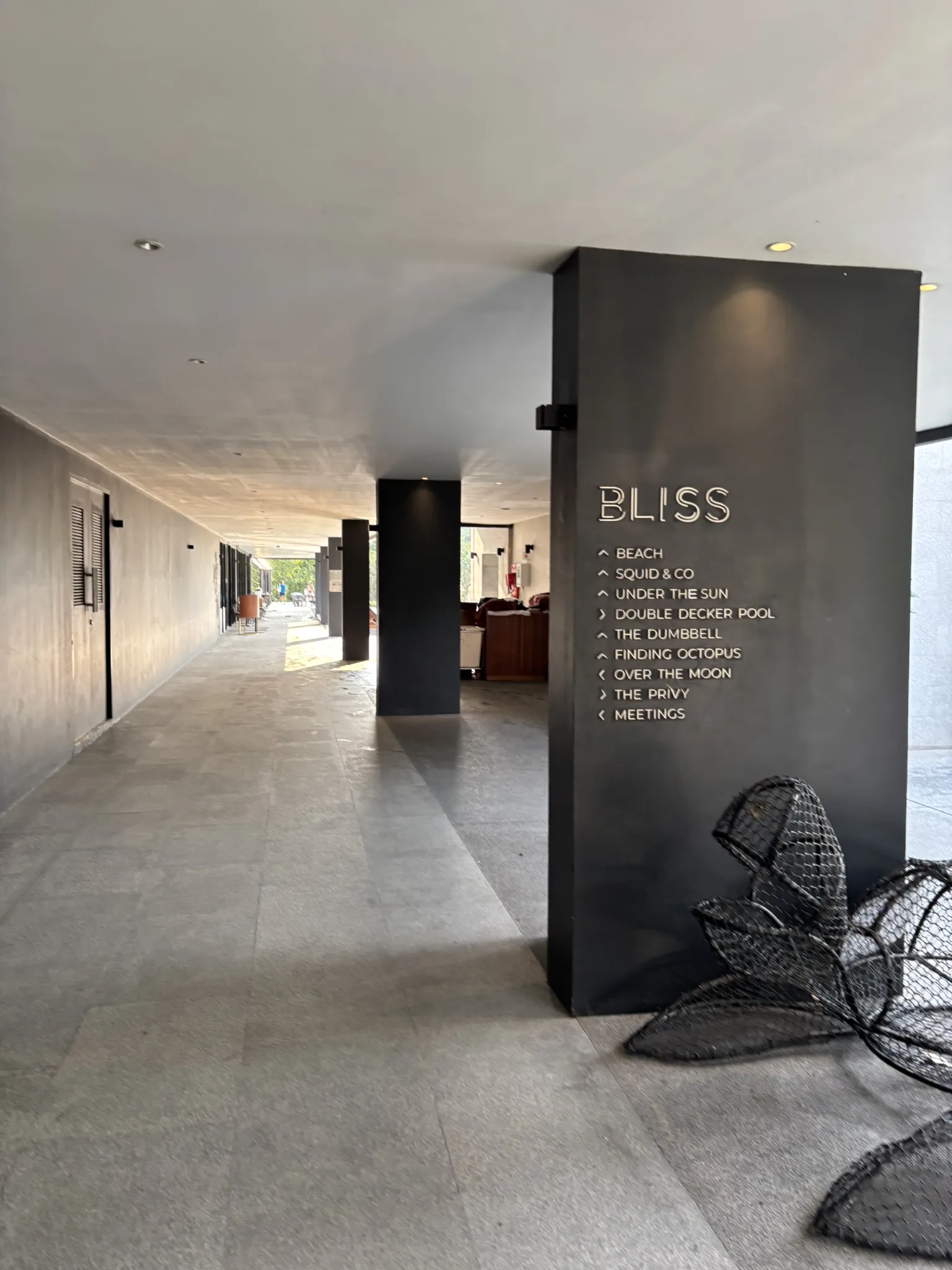 Bliss facilities wayfinding sign at Ana Anan Pattaya