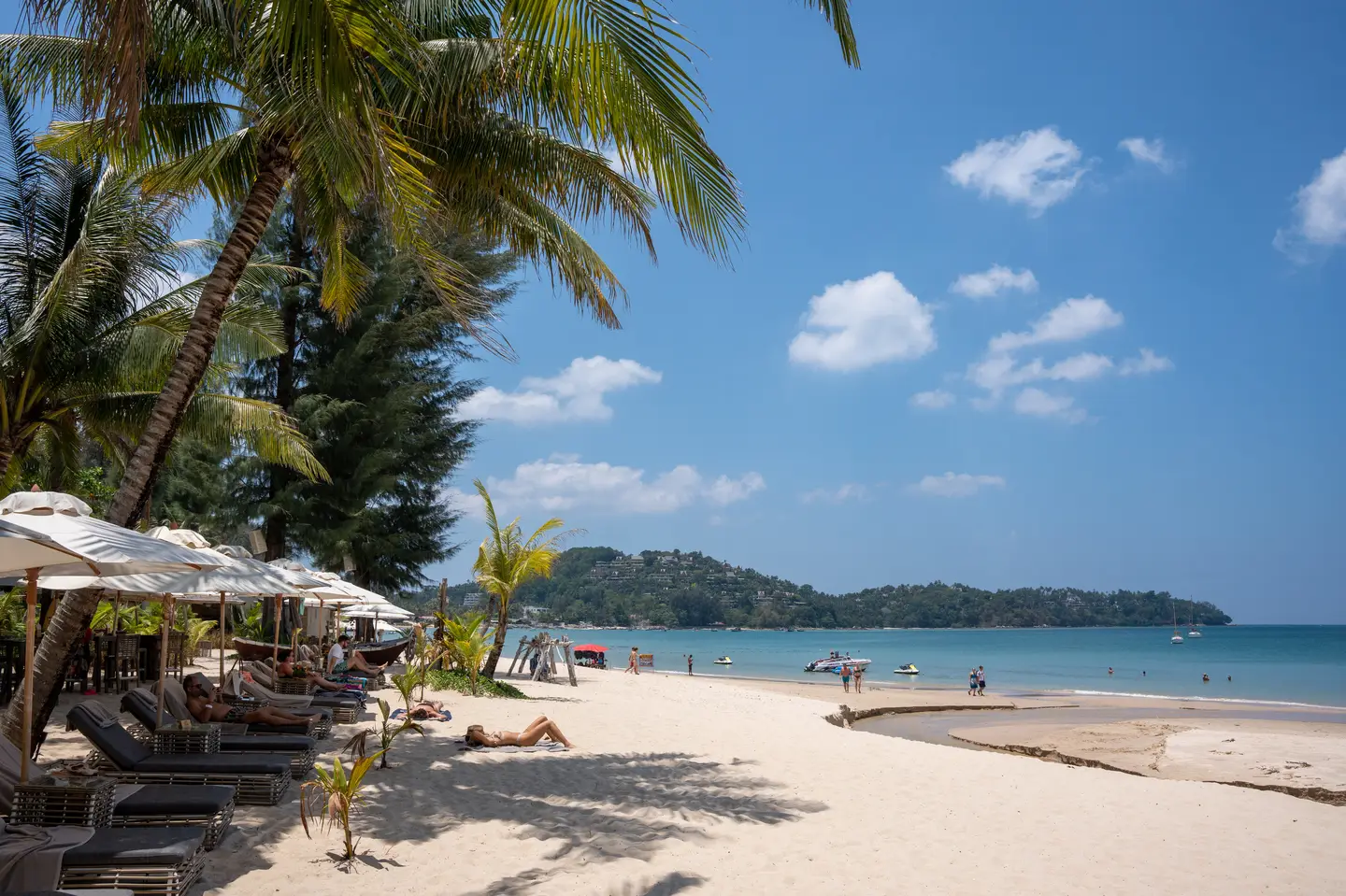 Bang Tao Beach Phuket Thailand expansive golden sand and resort lagoons