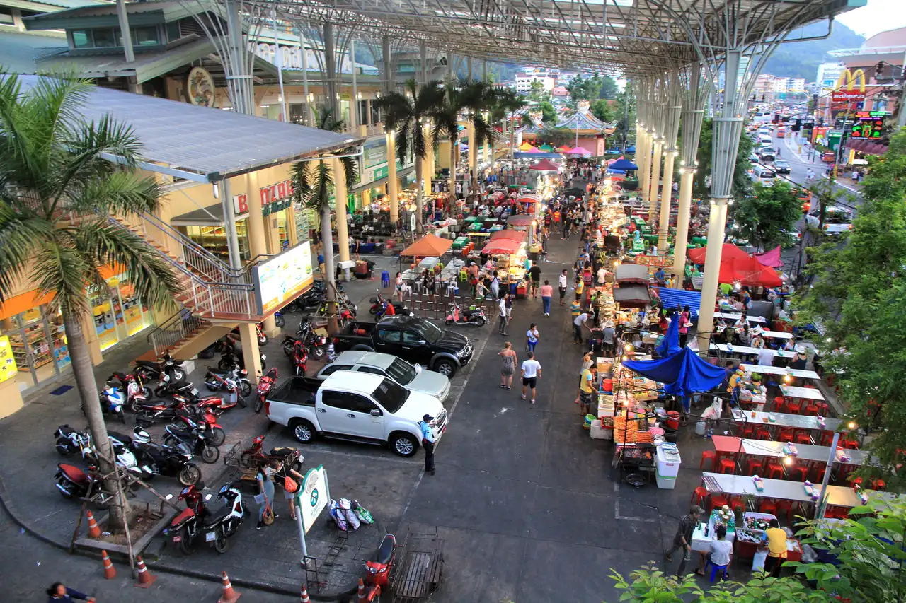Phuket night market Thailand street food stalls Thai cuisine