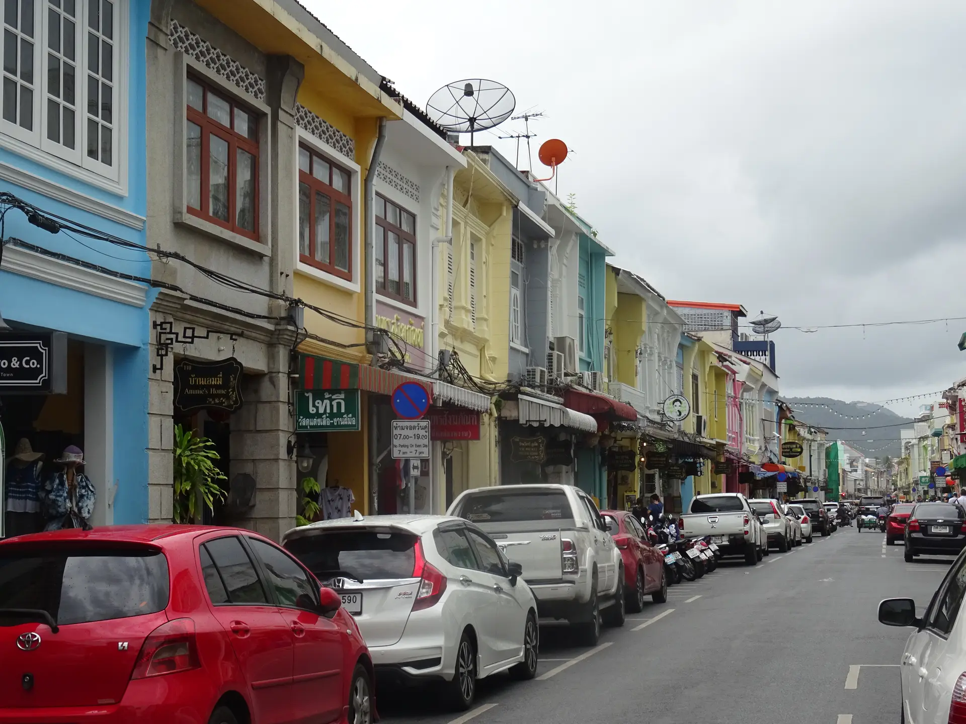 Phuket Old Town Thailand colourful Sino-Portuguese shophouse architecture