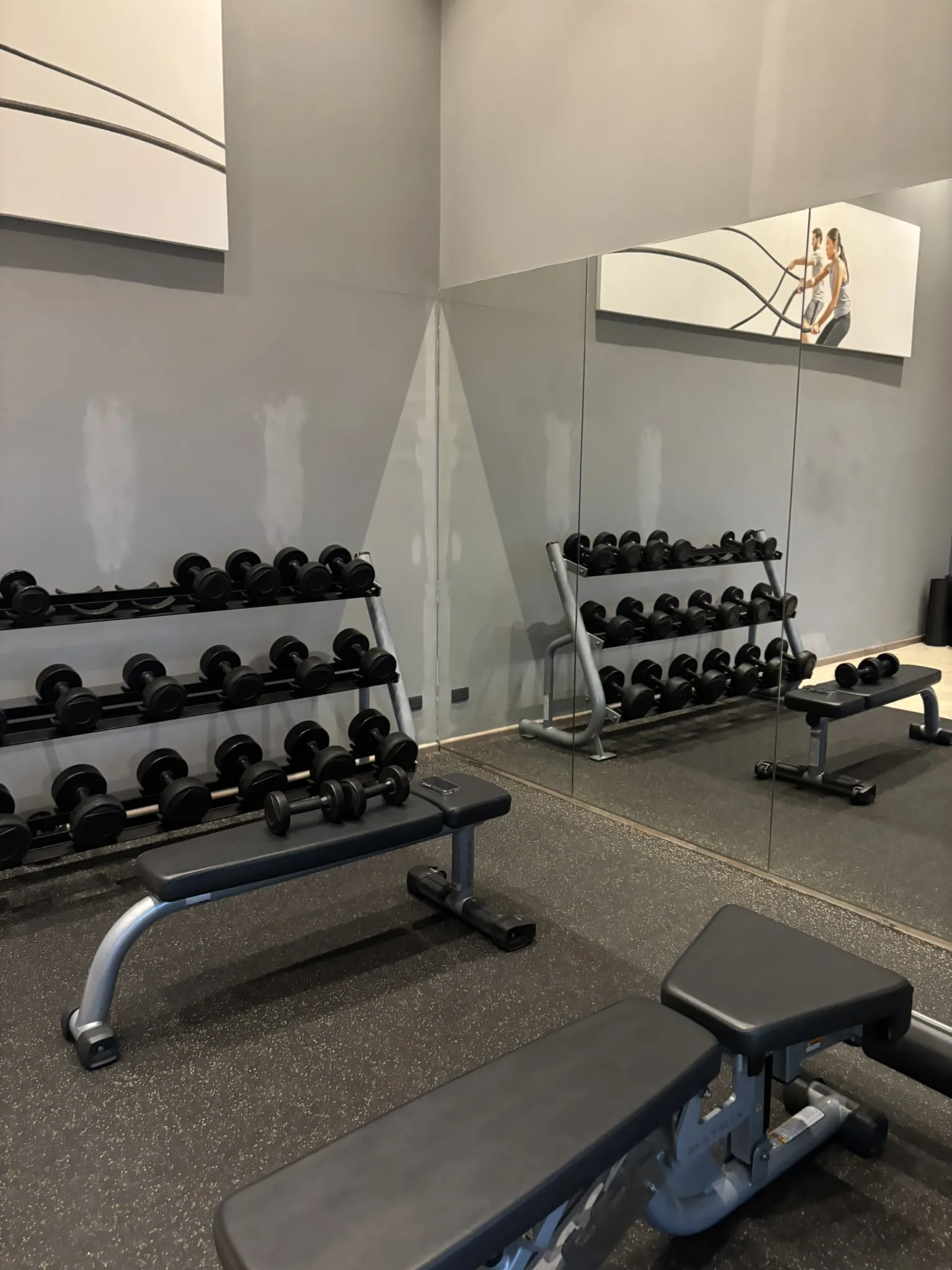 Gym dumbbell rack at Brighton Hotel Pattaya