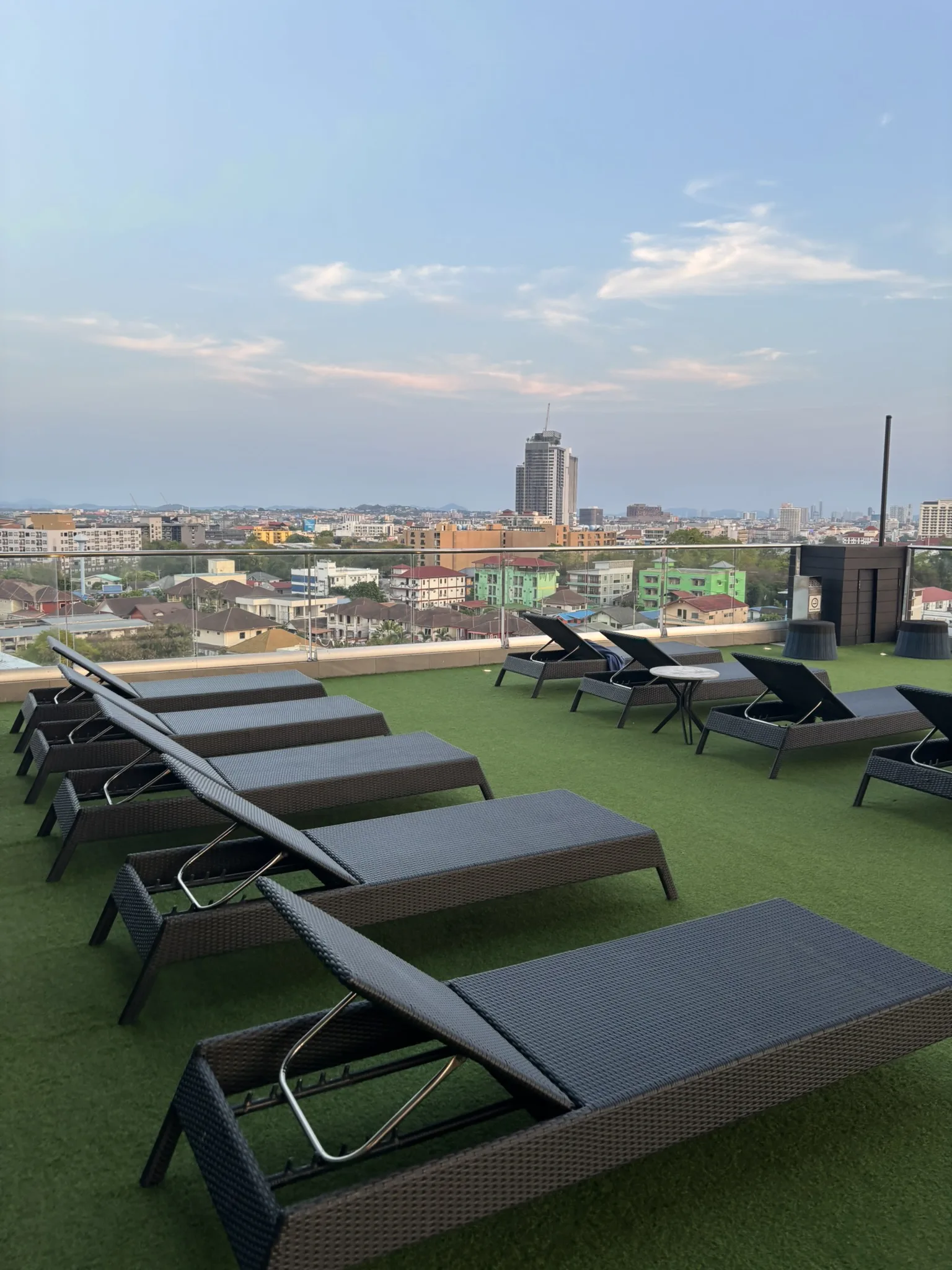 Rooftop pool with city views at Brighton Hotel Pattaya