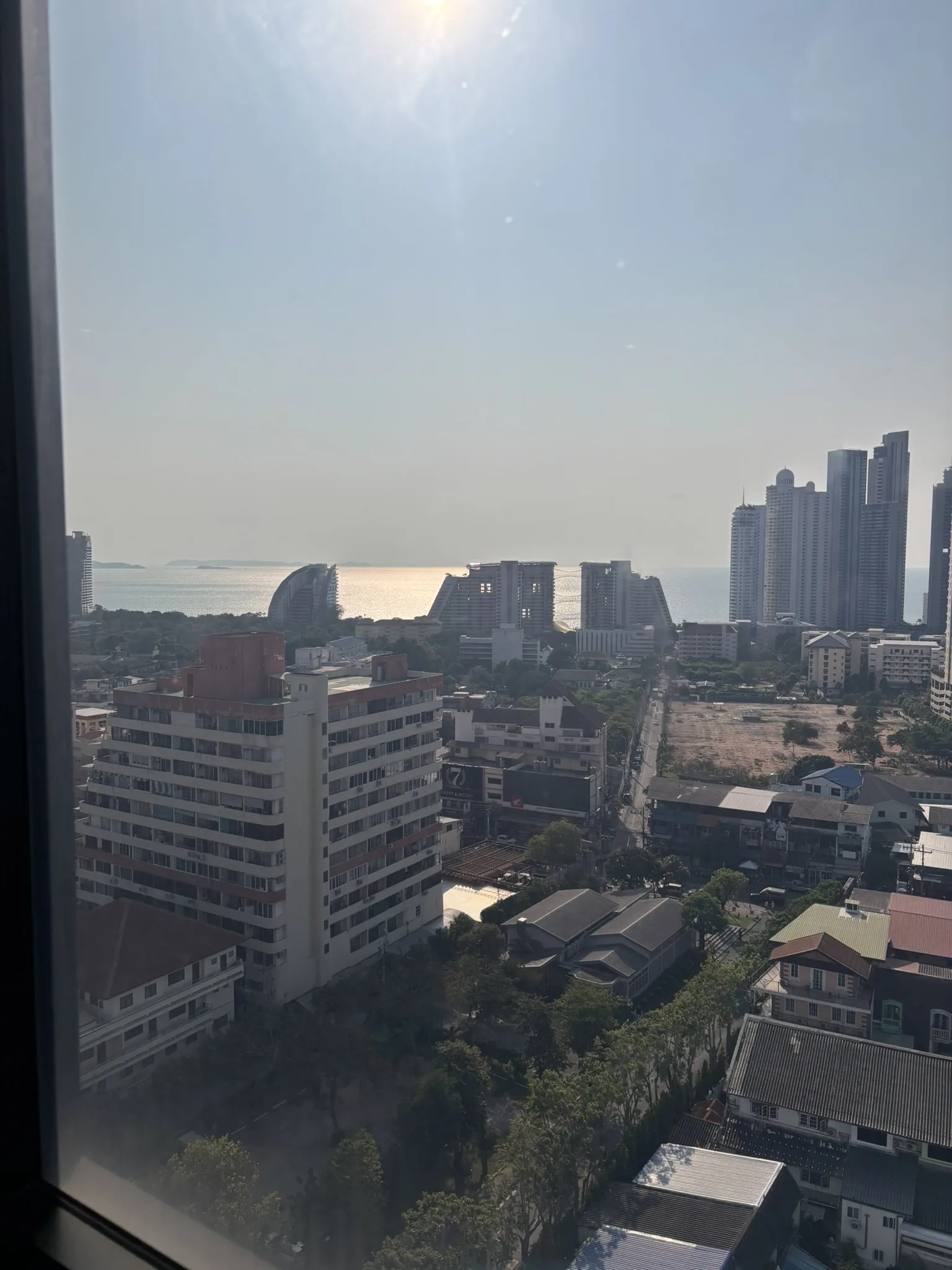 Ocean view from corner room at Brighton Hotel Pattaya